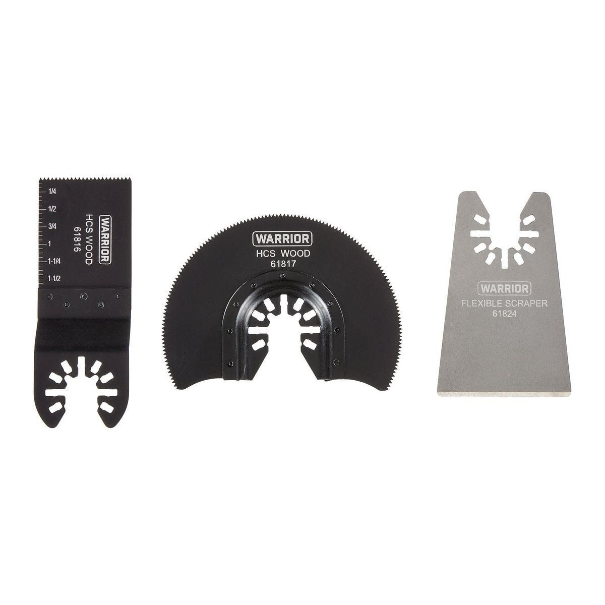 Juego de 3 hojas para herramienta oscilante multiusos WARRIOR