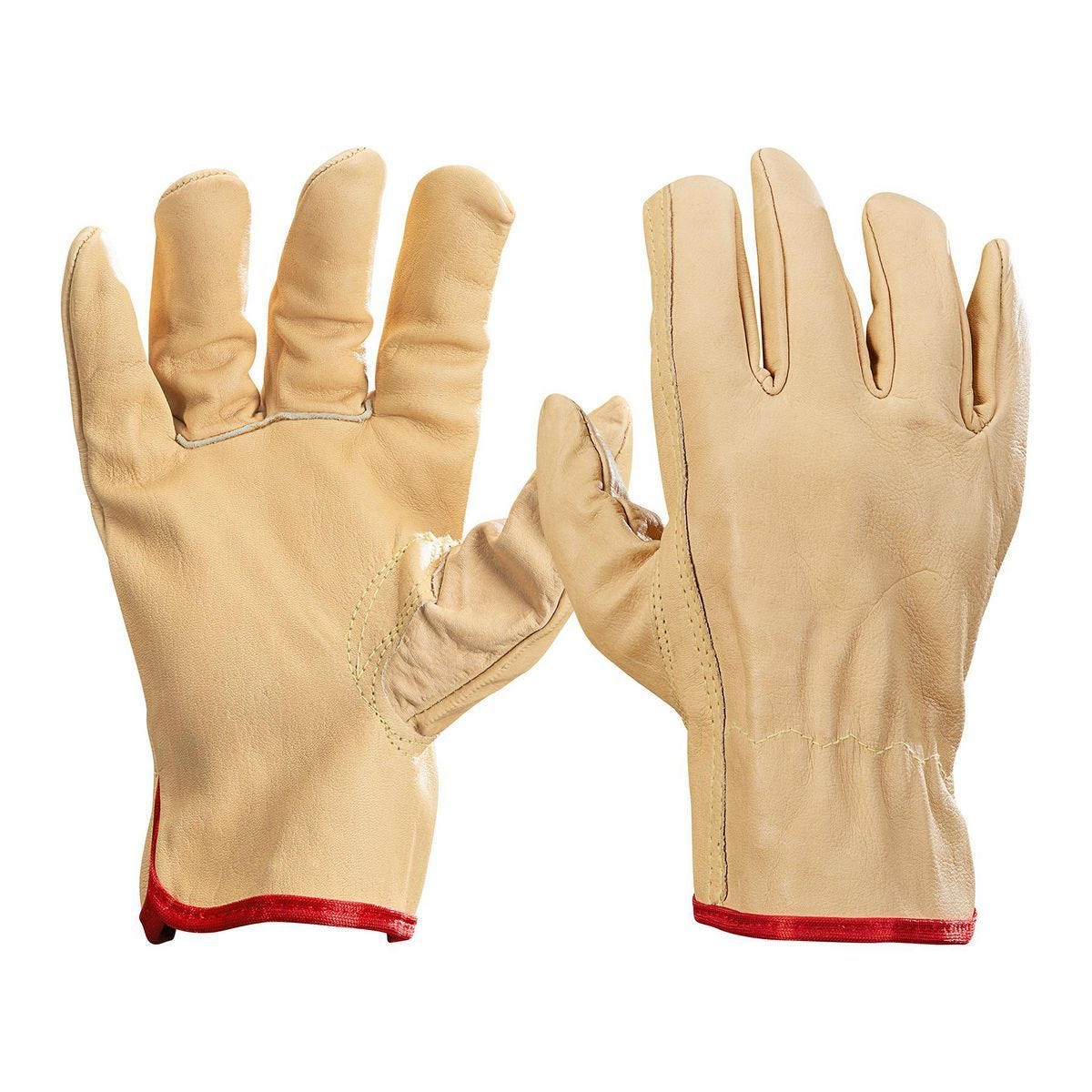 Guantes de trabajo de piel de vaca full-grain HARDY, talla grande | 61459