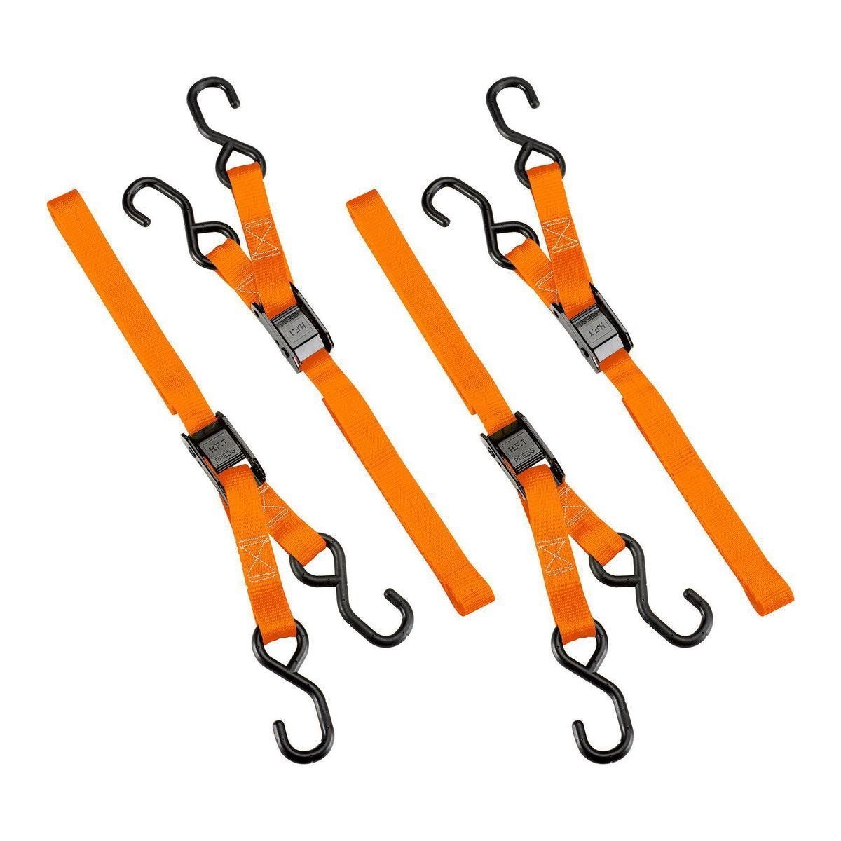 Juego de 4 correas de amarre con hebilla de leva de 1 pulg. x 6 pies, capacidad de 400 lb | 47727