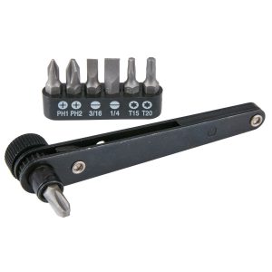 Juego de desarmador de ángulo recto con trinquete y puntas intercambiables, 8 piezas | 92630