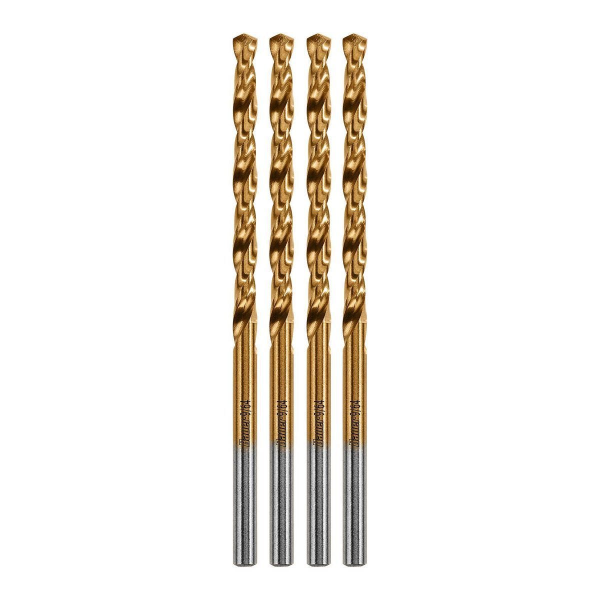 Juego de brocas de titanio BAUER 4 piezas, 9/64 pulgadas | 64902