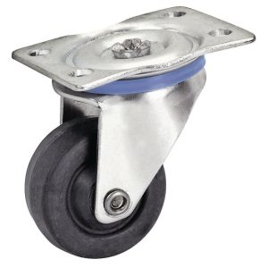 Rueda giratoria de hule sólido de 1-5/8 pulgadas para carros y mesas | 41519
