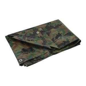 Lona camuflaje multiusos resistente a la intemperie de 5 mil, 11 pies 4 pulgadas x 15 pies 6 pulgadas | 46413