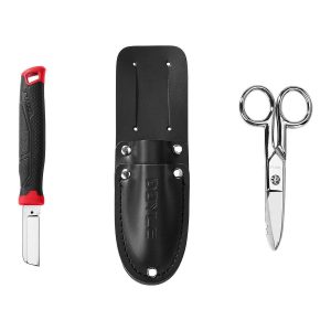 Kit de empalme de cables Doyle, incluye cuchillo, tijeras y funda de cuero | 70490