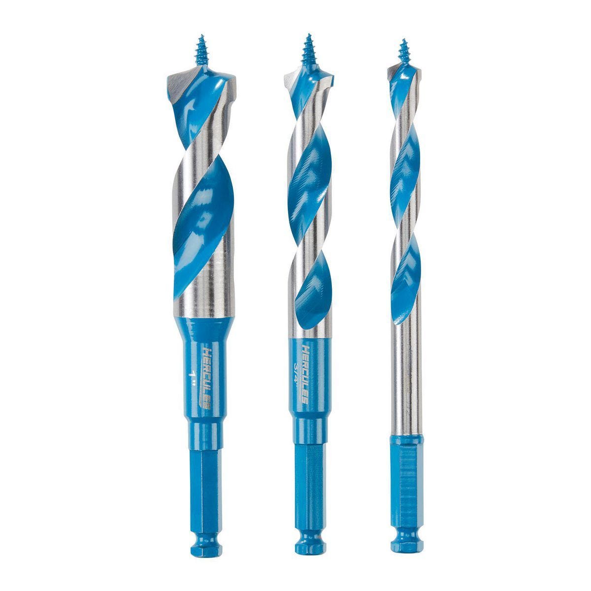Juego de 3 brocas helicoidales HERCULES de 7-1/2 pulgadas para madera con clavos | HA210-7