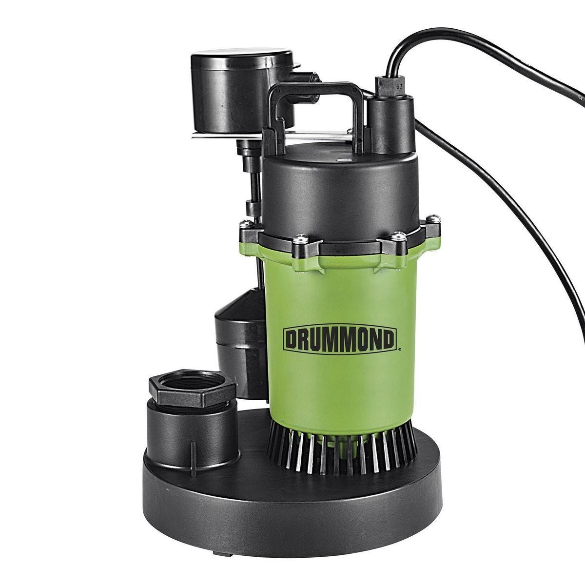 Bomba sumergible para sumidero de 1/3 HP con flotador vertical, 3400 GPH | 57718