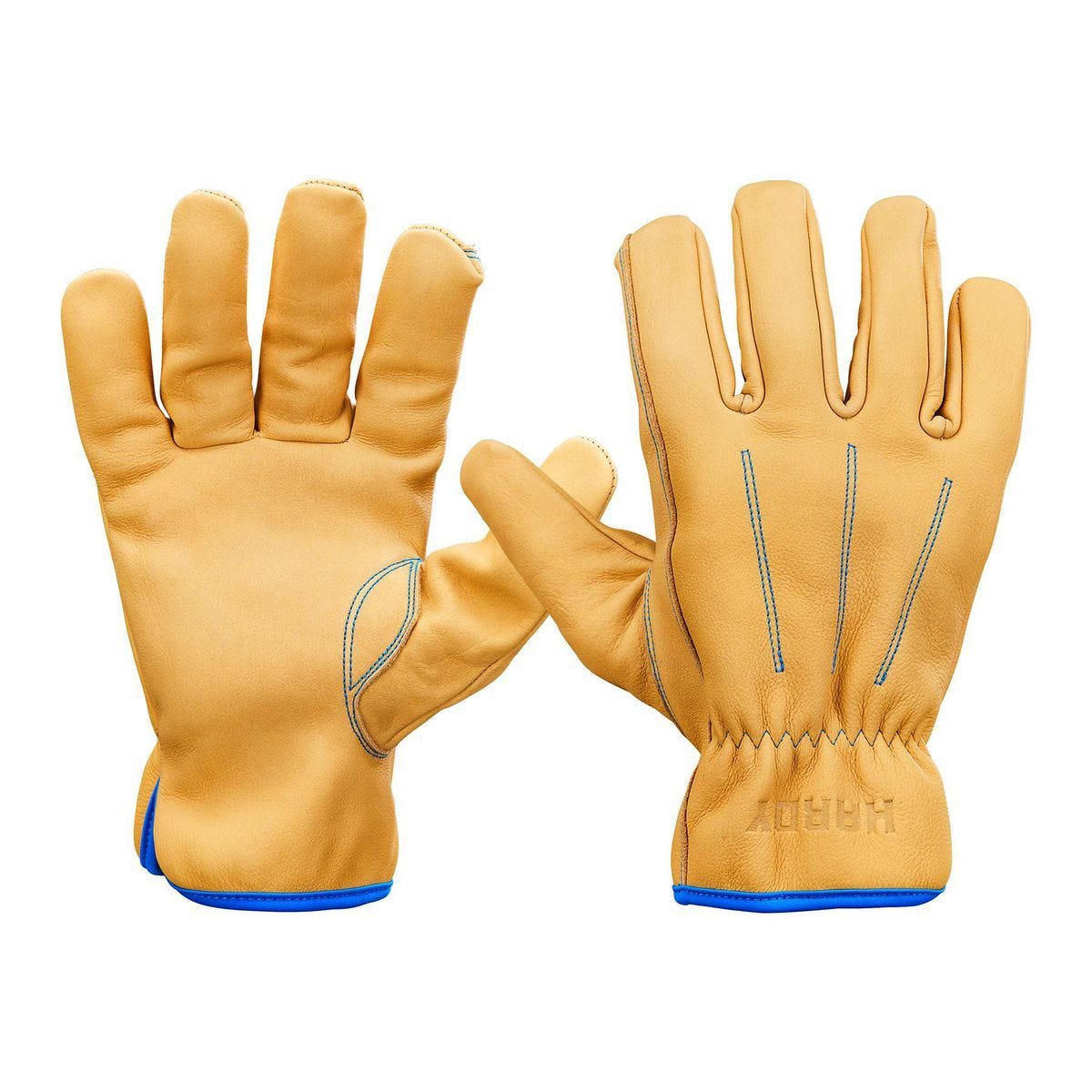 Guantes de trabajo resistentes al agua de piel de vacuno HARDY, talla extra grande | 70268