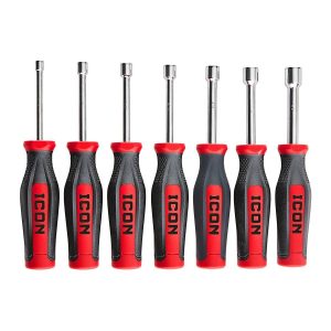 Juego profesional de desarmadores de tuercas de vástago hueco SAE, 7 piezas | NDSS-7