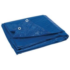 Lona azul multiusos resistente a la intemperie de 4 mil, 5 pies 6 pulgadas x 7 pies 6 pulgadas | 69248