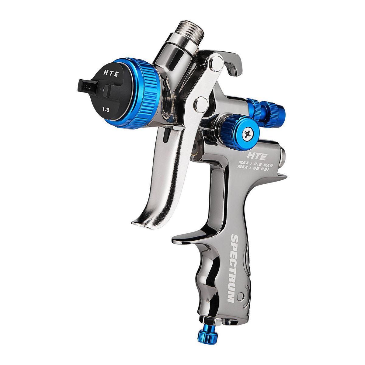 Pistola de aire para pintar de gravedad SPECTRUM HTE con control lateral de abanico y boquilla de 1.3 mm | SP-HTE-SF