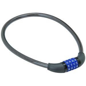 Candado de combinación para bicicleta con cable flexible y resistente | 66689