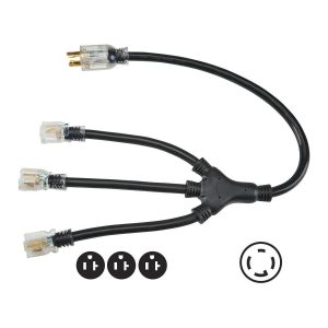 Adaptador para generador Predator de 20 amperios, convierte salida L14-30 en 3 tomas estándar | 57713