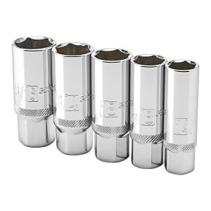 Juego de 5 piezas de sockets para bujías SAE y métricas, con entrada de 3/8 pulgadas | 70701