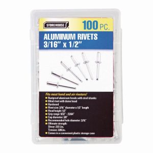Juego de 100 remaches ciegos de aluminio de 3/16 pulgadas | 63390