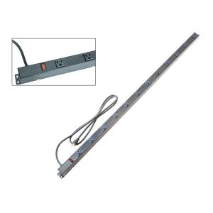 Regleta de poder metálica de 4 pies con 12 tomas de corriente | 96737