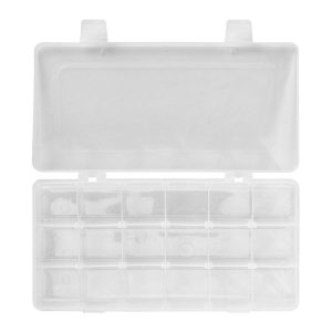 Organizador pequeño con 18 compartimentos transparentes para almacenamiento de piezas | 94456