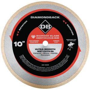 Disco de diamante de corte húmedo de borde continuo de 10 pulgadas | DB-10CR