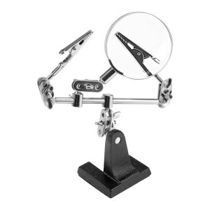 Ayudante de manos para soldadura y trabajos de precisión con lupa de 4X | 60501