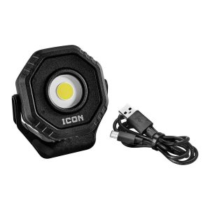 Lámpara LED recargable magnética compacta de 2100 lúmenes, color negro | LWR2100