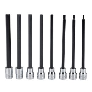 Juego de dados hexagonales largos métricos profesionales de 3/8 pulgadas, 8 piezas | S2HLM-8