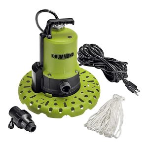 Bomba sumergible automática de 1/4 HP sin preocupaciones para drenaje de agua | 56599