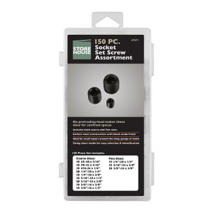 Juego de tornillos de cabeza hueca sin cabeza, surtido de 150 piezas | 67671