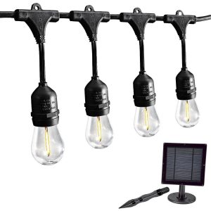 Luces solares de cadena para exteriores LUMINAR OUTDOOR, 20 pies, 10 focos LED | 58219