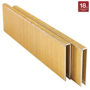 Grapas galvanizadas FASTENSTRONG 18 GA x 1/4 pulg. corona, 1-1/4 pulg. largo, paquete de 2500 | 57375