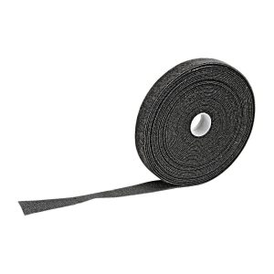 Cinta de sujeción tipo hook-and-loop para cables, 3/4 pulg. x 35 pies, color negro | 57372
