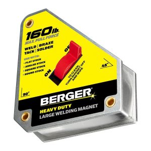Imán de soldadura pesado de encendido/apagado con capacidad de 160 lb, tamaño grande | 70728