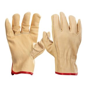 Guantes de trabajo de piel de vaca full-grain, talla mediana | 63153