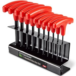 Juego de llaves hexagonales tipo T SAE, 10 piezas | 62161