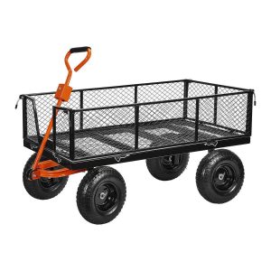 Carrito de acero multiusos con capacidad de 1200 lb y laterales removibles | 58473