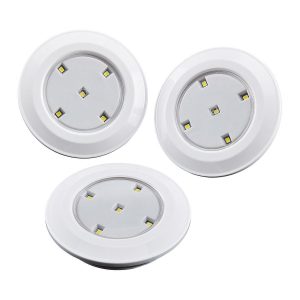 Luces LED tipo puck inalámbricas, paquete de 3 unidades | 64593