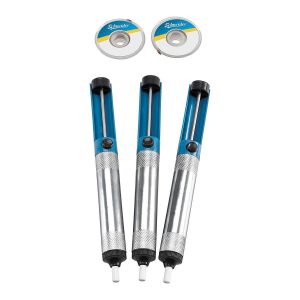 Kit de desoldadura para electrónica con 3 bombas y rollos de mecha de cobre | 58007