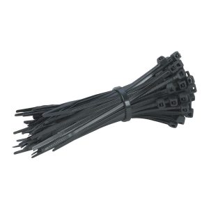 Cable ties negros de 5 pulgadas resistentes a rayos UV, paquete de 100 | 60254