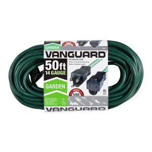 Cable de extensión exterior VANGUARD 14/3, 50 pies, color verde | 62932