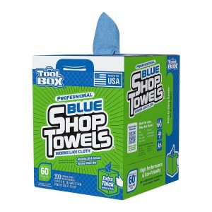 Toallas profesionales azules para taller desechables, paquete de 200 hojas | 73330