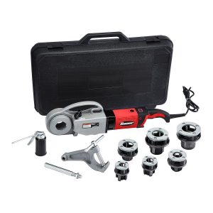 Roscadora eléctrica portátil pesada BAUER de 12 amperios para tubos de 1/2 a 2 pulgadas | 2028E-B