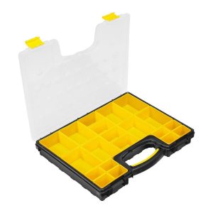Estuche portátil mediano con 20 compartimentos para almacenamiento de piezas | 93928
