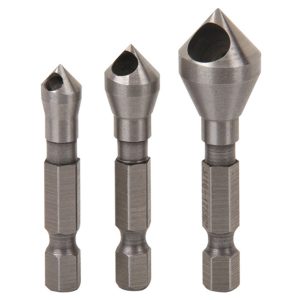 Juego de Avellanador y Desbarbador de 3 Piezas para Metal, Madera y Plástico | 61629