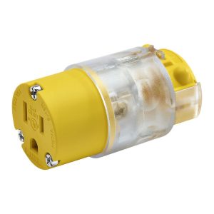 Conector hembra iluminado de 125V, 15A, para cable 12 a 18 AWG | 70070