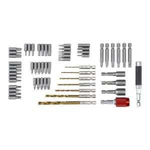 Juego de brocas y puntas para taladro y destornillador, 58 piezas | 68828