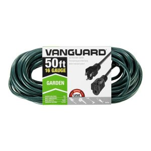 Cable de extensión interior/exterior VANGUARD de 50 pies y calibre 16/3, color verde | 59794