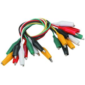 Juego de cables de prueba y pinzas cocodrilo de 18 pulgadas, 5 colores | 66717
