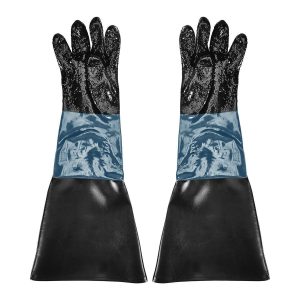 Guantes para gabinete de chorro abrasivo, recubrimiento de hule y forro de algodón | 59478