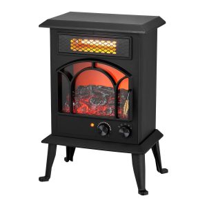 Calentador eléctrico estilo estufa de leña de 750/1500 vatios | 61796