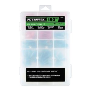 Kit de terminales termocontraíbles PITTSBURGH, 150 piezas para conexiones eléctricas | 70196