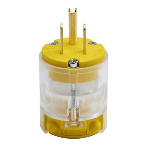 Enchufe macho con luz indicadora de 125V, 15A, para cable 12-18 AWG | 70073