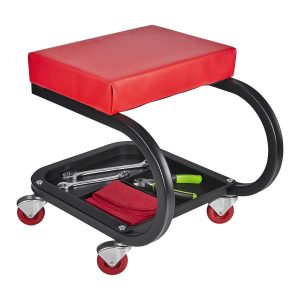 Silla de rodillos para mecánico con asiento acolchonado y marco de acero resistente | 58518